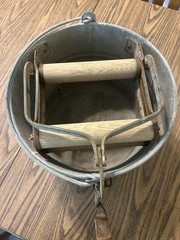 Vintage Victor Mop Wringer 3 Wooden Roller W/Foot Pedal The Eagle Woodenware USA