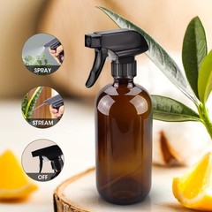Wedama Amber Glass Spray Bottles, 16 oz Bottles 16 Ounces,