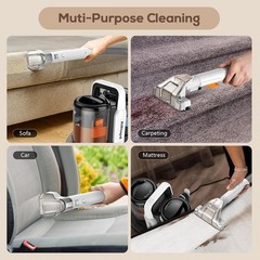 Portable Carpet & Upholstery Spot Cleaner Machine,15Kpa Deep L, Bright Orange