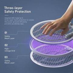 Electric Bug Zapper Fly Swatter Rechargeable Racket