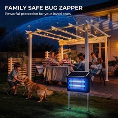 Jinyeda Solar Bug Zapper Outdoor 4500V Waterproof Mosquito Zapper 10W Solar