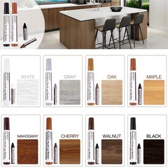 1 Count (Pack of 17), Black, Gray, Maple, Oak, Cherry, Walnut, Mahogany, White