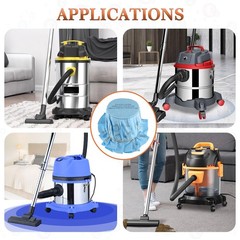 JAMHER Reusable Wet Dry Vac Filter 6pcs Disc Filters 3pcs Retaining Bands