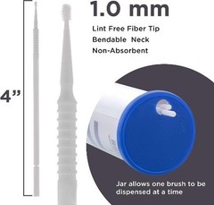 100 Paint Touch Up Brushes, Disposable Micro Brush Applicators, White with Fine