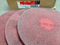 3M Red 20″ Floor Buffer Pad 5100, 20 in, 175 TO 600 RPM CASE OF 3 FREE SHIPPING
