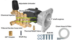 Italian Upgrade Pump 4400 PSI 3.5GPM 1″ Horizontal Shaft Fits replaces 530004