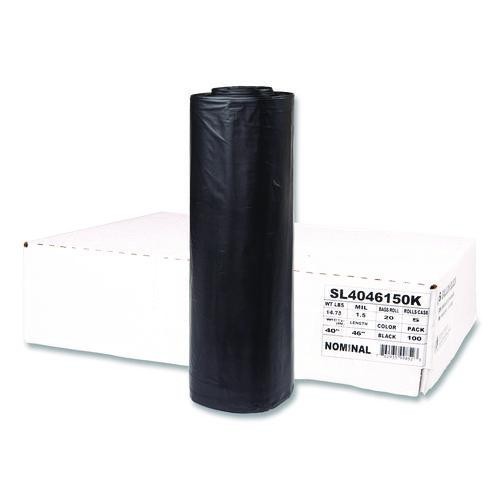 Inteplast Group Can Liners, 45 gal, 1.5 mil, 40×46″, 20 Bags/Roll, 5 Rolls/CT