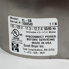 Excel XL-SB XLERATOR Hand Dryer Brushed Stainless Wall Blower 110-120V