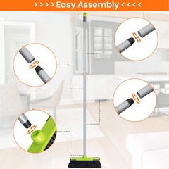 Treelen 4 Pk Soft Bristle Push Brooms For Sweeping Indoor/Outdoor Heavy Duty