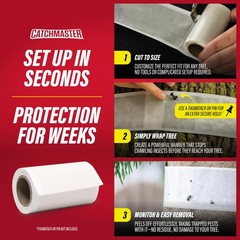 Catchmaster Tree Shield Lantern Fly & Ant Traps Insect Barrier, 12 Rolls, Red