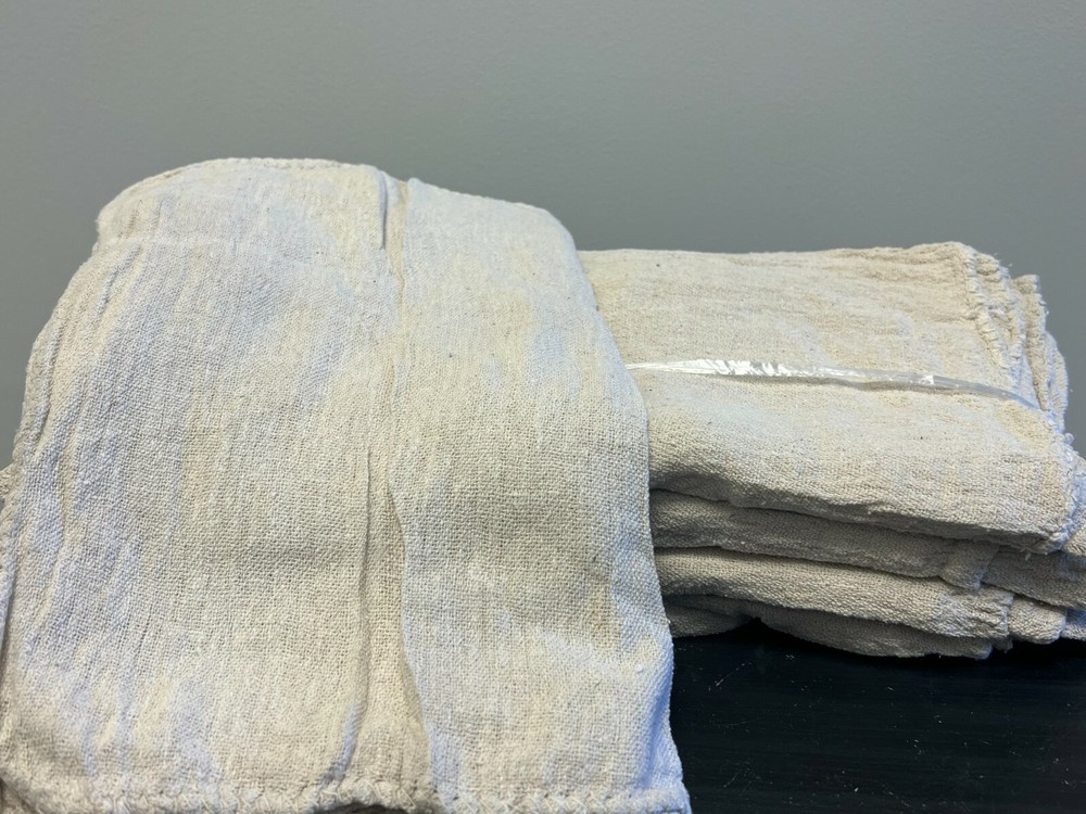 2500 PIECES NEW NATURAL INDUSTRIAL SHOP RAGS CLEANING TOWELS 13X14 inches