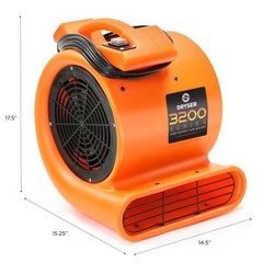 Air Mover Carpet Dryer 2 Speed 1/2 HP Industrial Floor Blower Carpet Drying Fan
