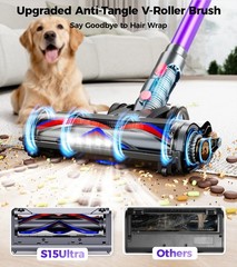Rendow Cordless Vacuum Cleaner 500W 50Kpa 60Mins Vacuum Cleaners For Home