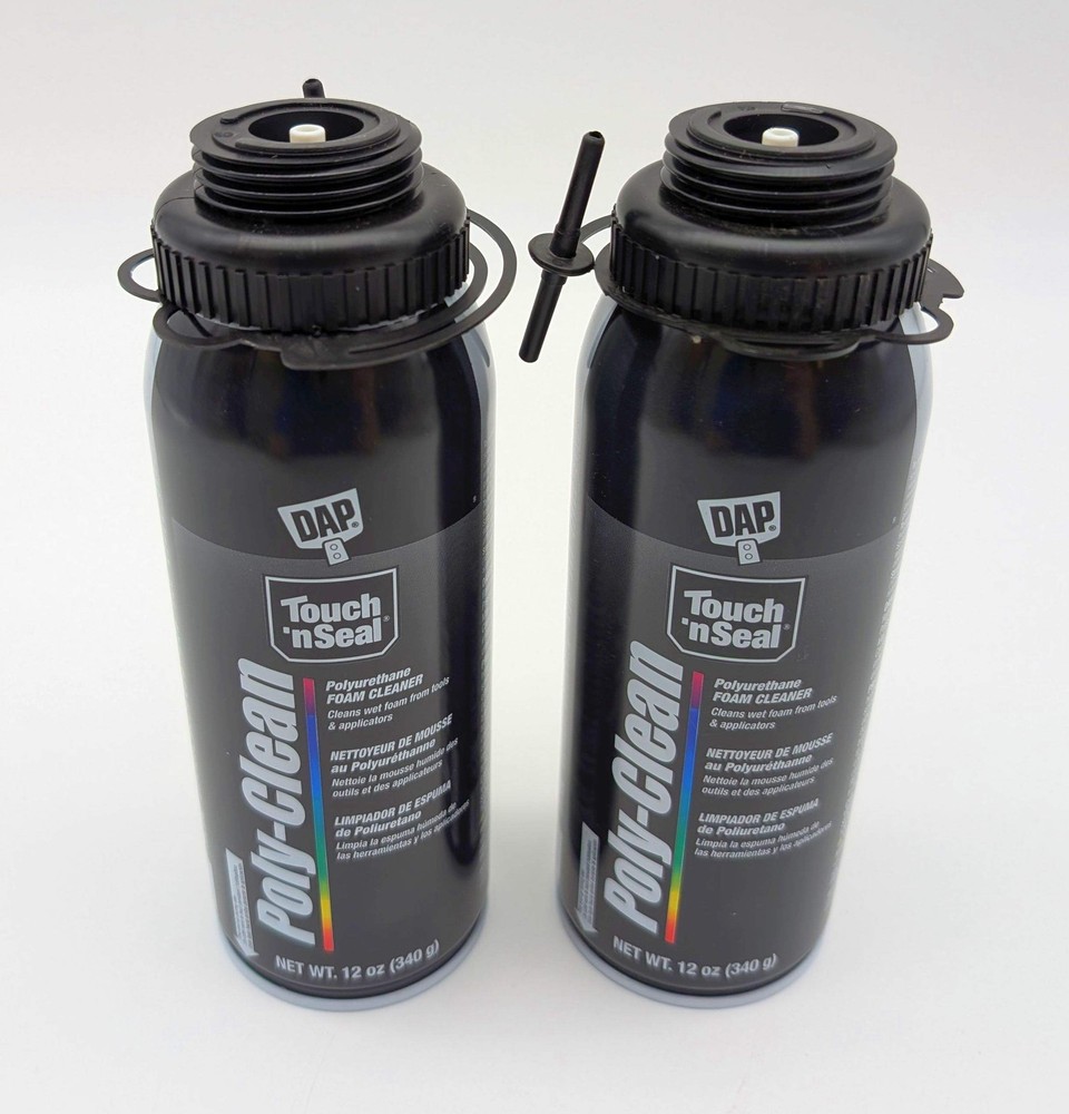Dap Touch ‘n Seal Polyurethane Foam Cleaner 12 Oz Pack of 2 Aerosol Cans