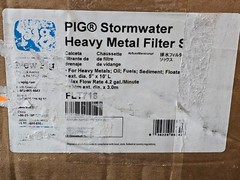 Pig Stormwater FLT718 Heavy Metal Filter Sock, Black,10 ft. Lx5 in. W