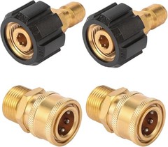 Pressure Washer Quick Connect Fittings, M22 14mm to 3/8, 2 Set