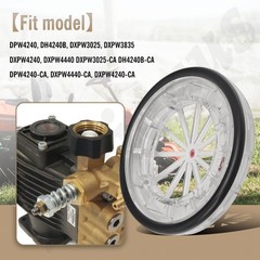 5140114-67 Pressure Washer Pump Glass Oil Cover & O-Ring Kit Compatible BLACK