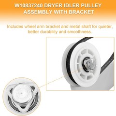 [Newest] 4392067 Dryer Repair Kit and W10837240 Idler Pulley for…