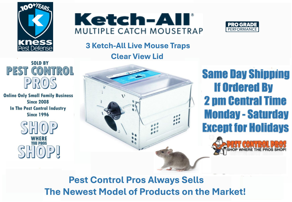 3 Ketch CLEAR LID All Automatic Humane Mouse Mice Control Live Multi Catch Traps