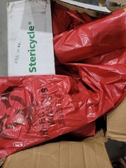 Stericycle 33 Gallon Red Bags for Biohazardous Waste sku# 2143 Case 8 rolls/25ea