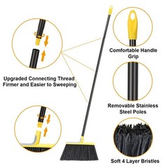 KeFanta Outdoor Broom for yellow outdoor broom new, Yellow