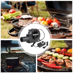 97mm Blower Fan 12V BBQ Blower Fan with AC Plug 110V 240V BBQ Air Mover with …