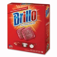 Brillo 23318 2.5″ x 3″ Steel Wool Soap Pads – Gray/Pink (12/Carton) New