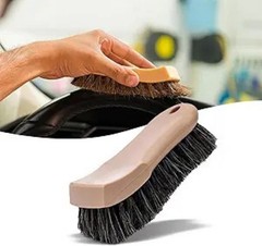 1 PC Car Interior Cleaning Brush with Long Horse Hair Bristles for Automotive, H