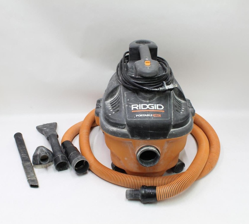 Ridgid 4 Gal. 120V Electric Portable Wet Dry Shop Vacuum, WD40701