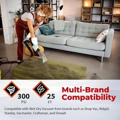 Shop Vac Extractor Kit for Carpet and Upholstery Cleaning with Wand Hose and