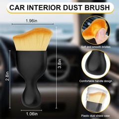 3 PCS Car Detailing Brush, Car Interior Cleaning Dust Brush, Soft Bristle Cleani