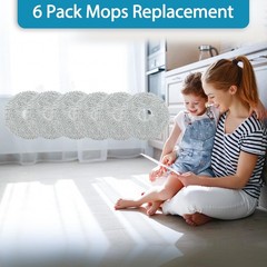 6 Pack Mop Cloth Pads Replacement for Dreame L10s Ultra / 6 pack mops, Grey