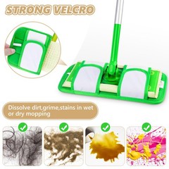 Reusable Mop Pads Compatible with Swiffer Sweeper Mops: 3 Pack, Green