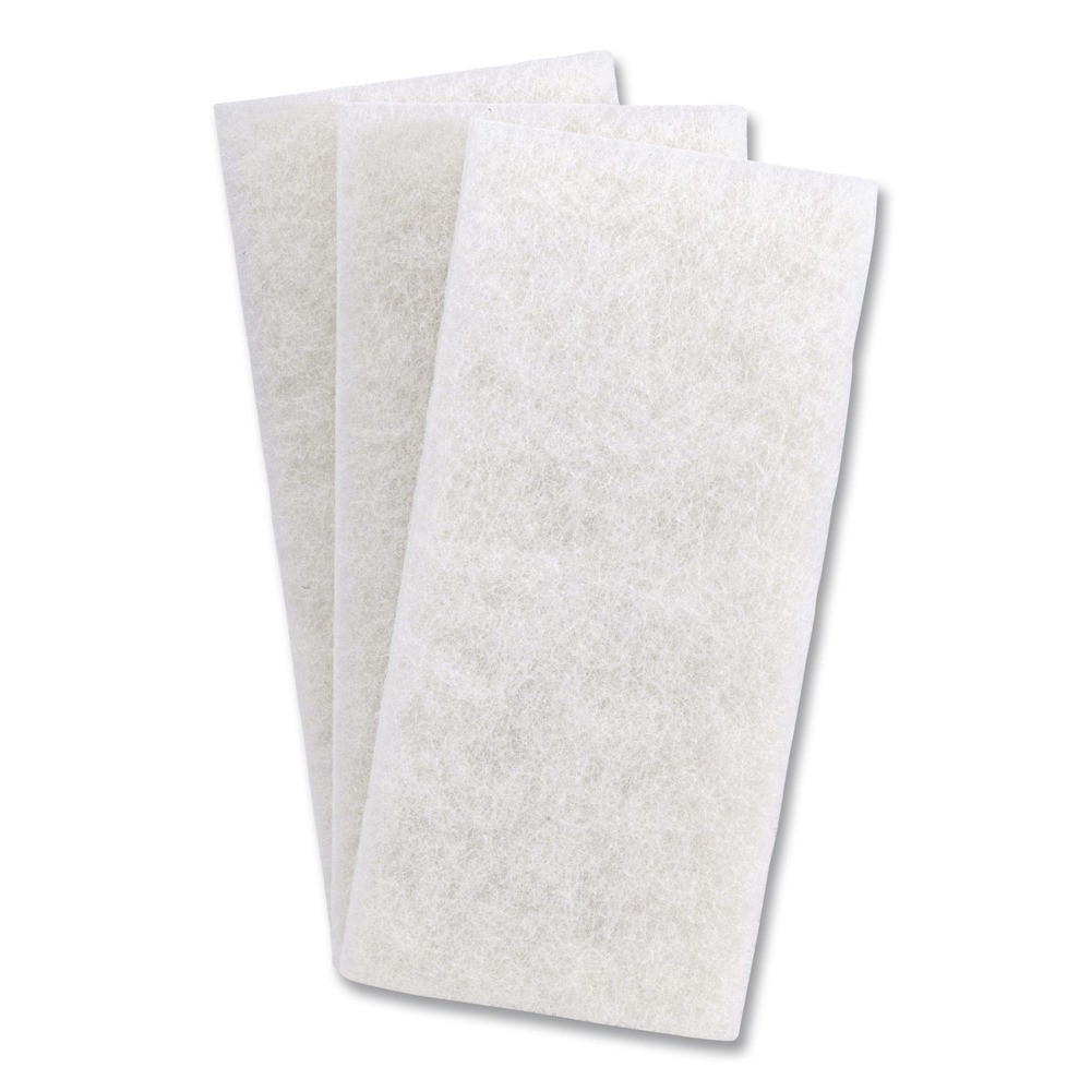 3M 08003B 4.62 in. x 10 in. Utility and Burnish Pads – White (10/Carton) New