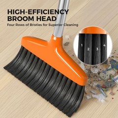 Nodirz Handy Broom Indoor/Outdoor Brooms Duty Kitchen Broom For Home Garage
