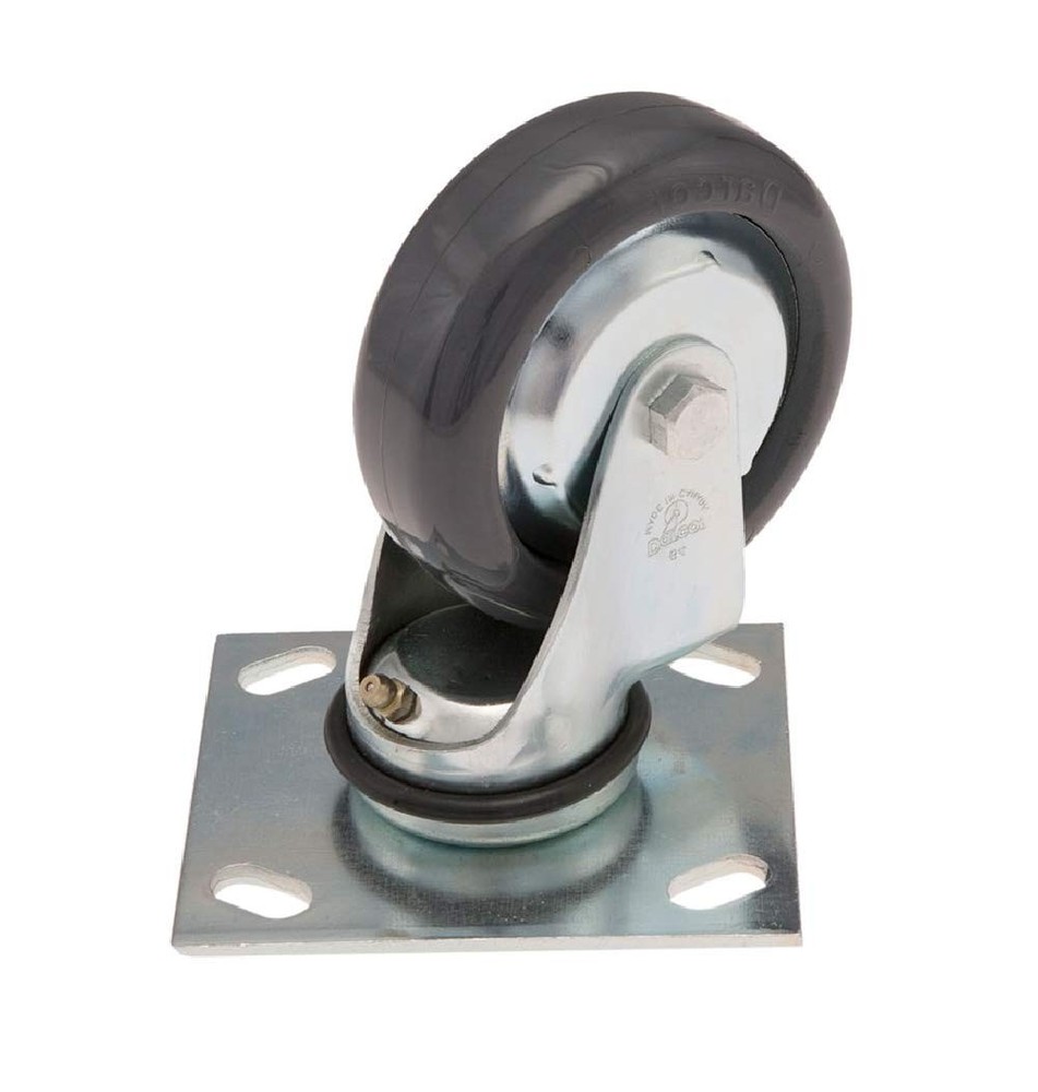 Caster Swivel 1049048 Metal Plate Mount Multi-Surface Black