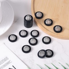 BOXOB 20pcs Garden Hose Screen Filter, Stainless Steel Rubber black, silver