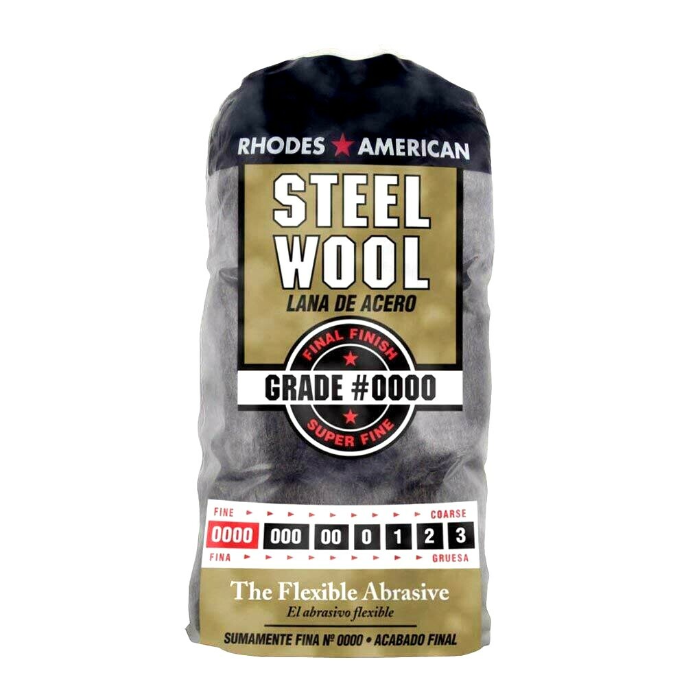 Homax 10120000 Steel Wool, 12 pad, Super Fine Grade #0000, Rhodes American