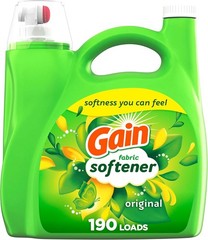 Gain Liquid Fabric Softener, Original Scent, 140 FL OZ, 190 Loads, Liquid Fabric