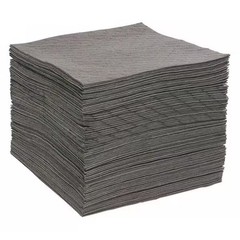 Spilltech Sorbent Pad, 26 gal, 15 in x 19 in, , Gray, 100 PK GPF100H Spilltech