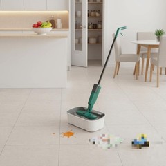 Rotating Mop Easy to Use Wireless Electric Mop Charging Port Battery-Powered