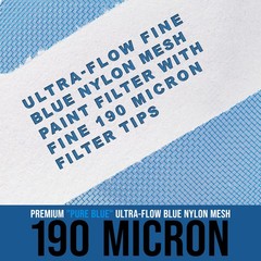 – 190 Micron Filter Tips Ultra-Fine Paint Strainer (Case of 1000) – Pure Blue…