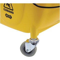 Genuine Joe 35 QT Side Press Mop Bucket Wringer Combo- Casters – 21″ x 16″ x 14″