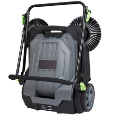 Walk Behind Hand Push Floor Sweeper 25.6″ Manual Non Electric 5 Gallon