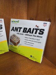 LOT OF 2 Rescue Ant Bait 4 Indoor Bait Stations Ea, 8 Total, Kills Mess-Free NEW