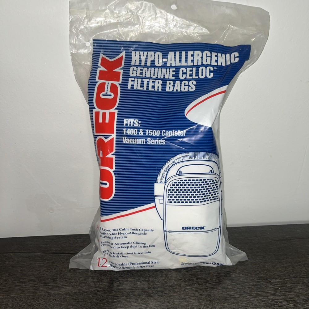 Oreck Hypo-Allergenic Genuine Celoc Cloth Filter Bags for 1400 & 1500 Canister