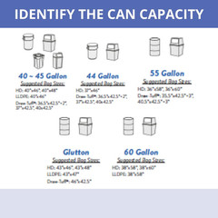 Group S404816N 40-45 Gallon Capacity, 48″ Length X 40″ Width X 16 Mic Thickness,