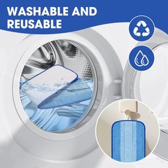 10 Pack Microfiber Cleaning Pads Compatible with Bona Mop, 18 Inch Blue