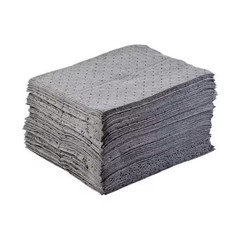 Brady Sorbent Pad, 17 gal, 15 in x 17 in, , Gray, Polypropylene BPU500 Brady