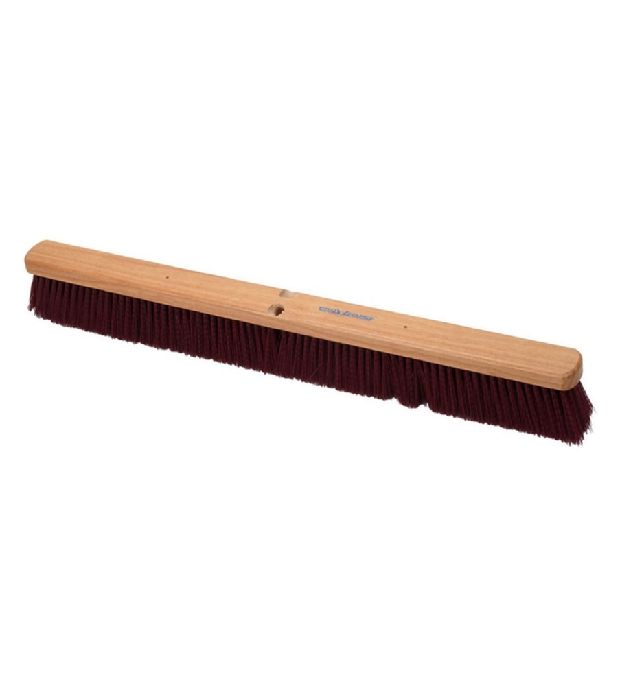 PRO SOURCE Heavy Duty Rough-Surface Push Broom Head: Threaded Block, 30″ Wide